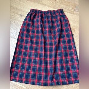 Lucky Britches Vintage 70’s plaid wool blend midi skirt XL